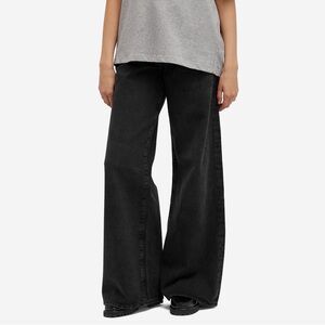 Agolde Women's Wide Leg Black Jeans